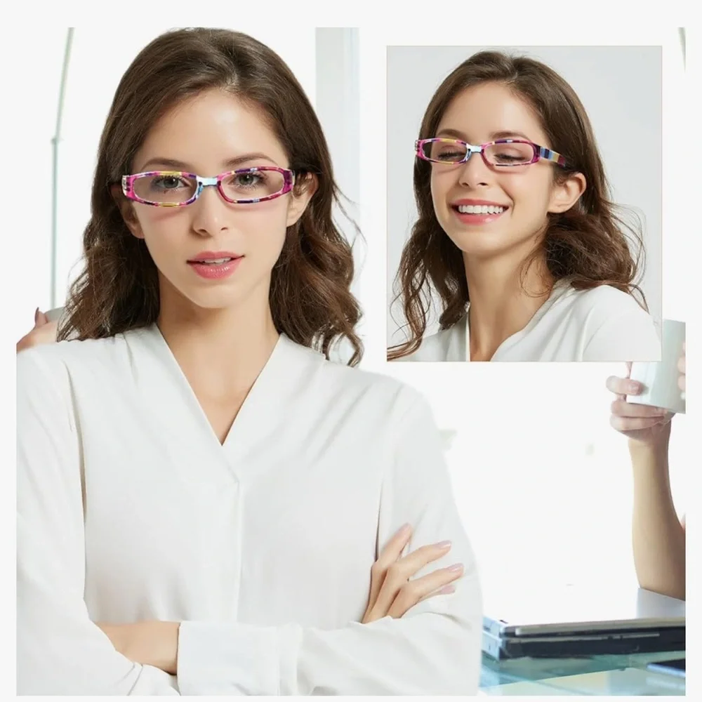 Kerecsen Women's Reading Glasses 4 Pairs Ladies Fashion Spring Readers size 2+